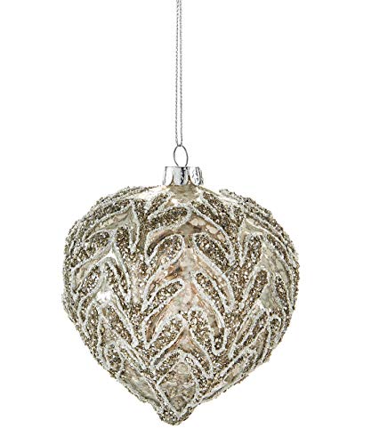 Giftcraft 664256 Christmas Glass Onion Ornament, 4-inch Diameter