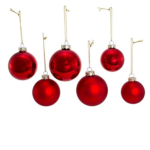 Kurt Adler Adler GG0963SMR Ornament Set, Red