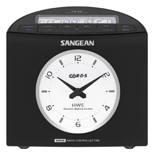 Sangean RCR-9 AM/FM-RDS Digital Tuning Atomic Clock Radio (Black)