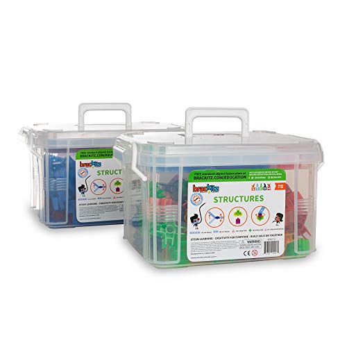 Brackitz Structures Educational STEM Building Toy for Kids PreK-6 | 320 Pc Set