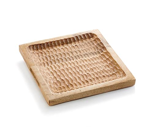 Giftcraft 094582 Medium Decorative Tray, 10-inch Length, Wood