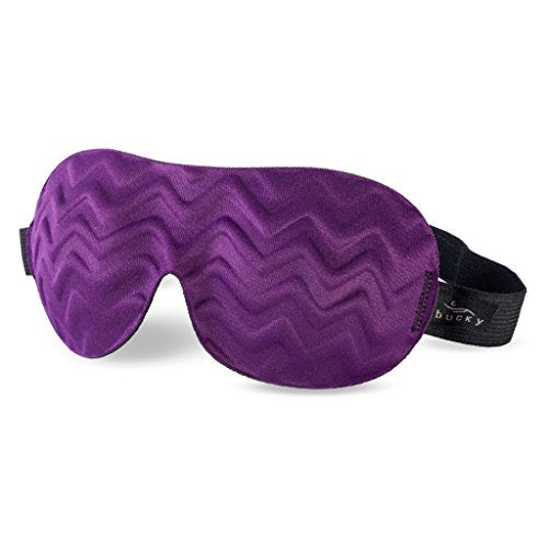 Bucky Ultralight Travel & Sleep Chevron Eye Mask, Violet, One Size
