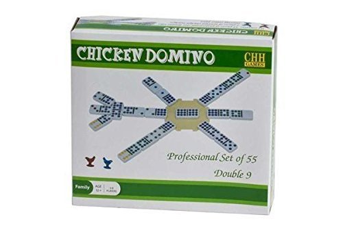 CHH Professional Color Dot Chicken Dominoes with Centerpiece & Marker