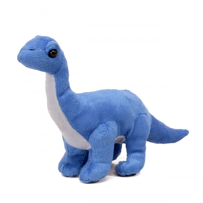 Unipak 1122DBL Handful Blue Dinosaur Plush Animal Toy, 6-inch Height