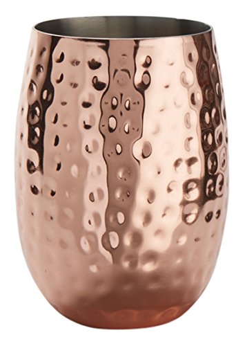 American Metalcraft HMTC14 Mule Cup, Hammered, Mirror Finish, Stainless Steel, Copper, 14oz. Capacity, 3-1/2" Diameter, 4-1/2" Height