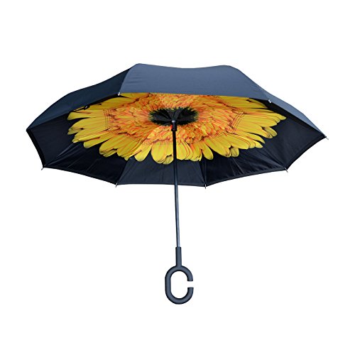 Calla 2611 Topsy Turvy Inverted Umbrella, Sunflower