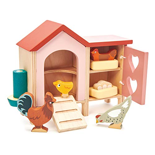 Tender Leaf Toys - Chicken Coop Play Set for Kids Realistic and Colorful Chicken Coop for Imaginative Play 3+ Kids