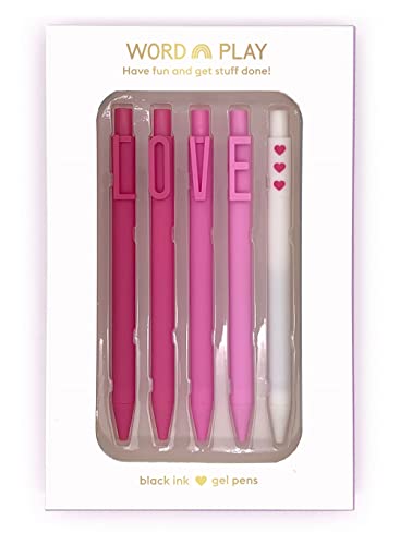 Snifty SPBS008 Love Word Play Pen in Box, Set of 5