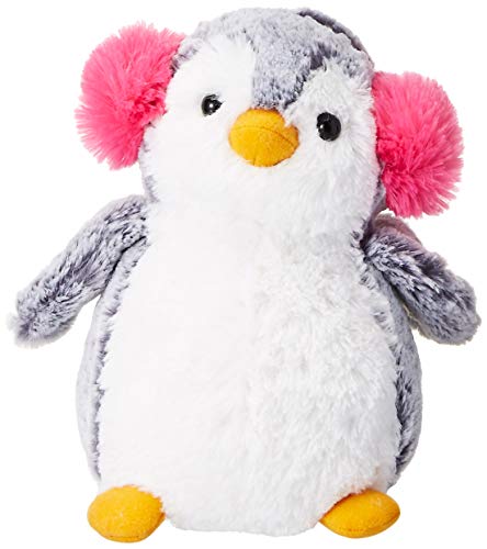PomPom 9' Penguin Plush with Pink Ear Muff From Aurora World