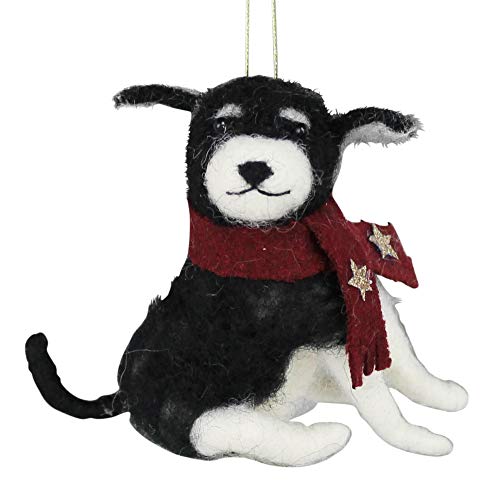 HomArt 0422-0 Boston Terrier with Scarf Ornament, 4-inch Height, Felt