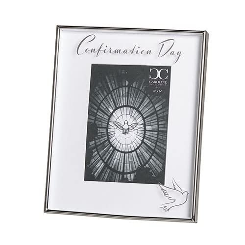 Roman Caroline Collection Confirmation Floating Picture Frame, Holds 4 x 6 inches Photo, 8.5-inch Height, Home Decor