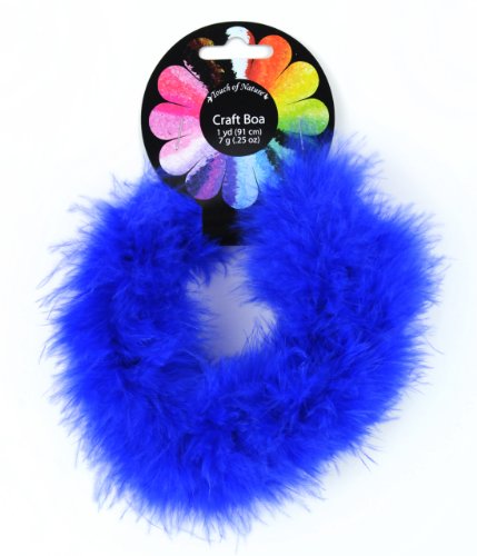 Midwest Design Touch of Nature 1-Piece Feather Marabou Craft Boa for Arts and Crafts, 1-Yard, Royal Blue