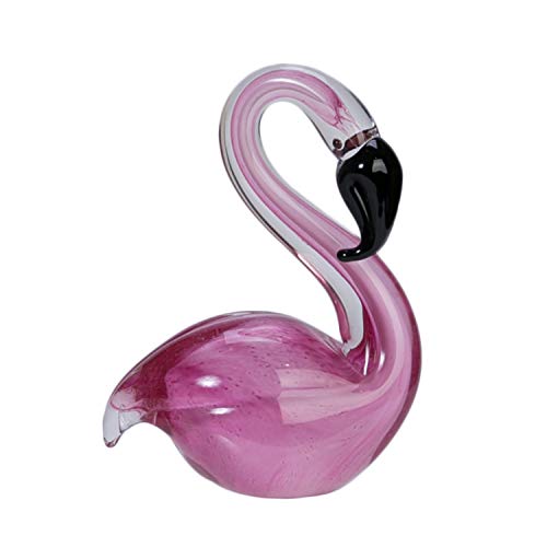 Beachcombers 03338 Sitting Glass Flamingo Figurine, Pink