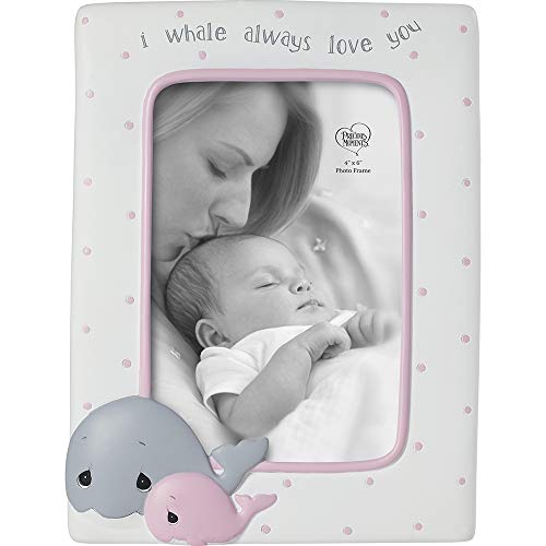 Precious Moments Whale I Love My Godparent 4 x 6 Resin & Glass 183408 Photo Frame, One Size, Multi