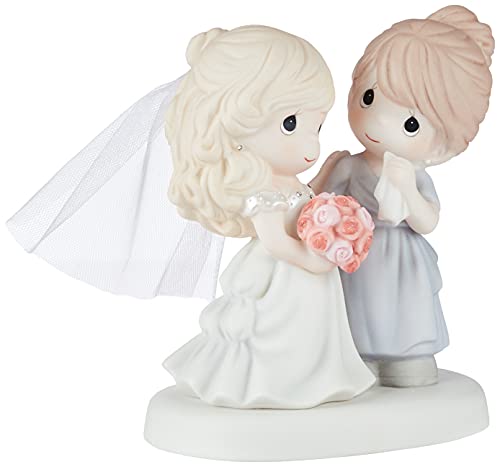 Precious Moments,  My Daughter, My Pride, A Beautiful Bride Bisque Porcelain Figurine, Mother and Daughter, 153009
