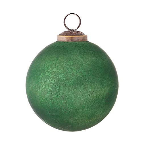 RAZ Imports 4038312 Antique Mercury Ball Ornament, 4-inch Height, Glass