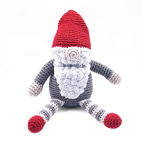 Pebble | Handmade Festive Rattle - Small Gnome | Crochet | Fair Trade | Pretend | Imaginative Play | Machine Washable