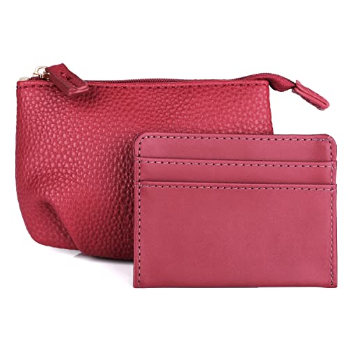 JYS Enterprise Julia Buxton Pleated Coin Pouch Red
