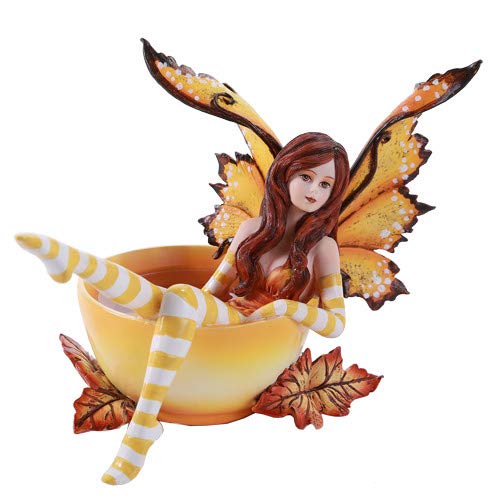 Pacific Trading Giftware Amy Brown Autumn Comfort Cup Fairy Fantasy Art Figurine Collectible 4.75 inch