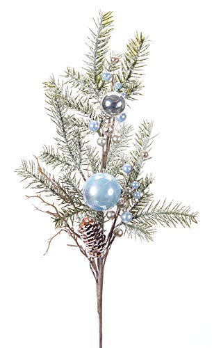 Melrose Plastic Pine Spray with Ornaments, 31-Inch High