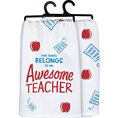 Primitives by Kathy 111090 Kitchen Towel Awesome Teacher, 28-inch