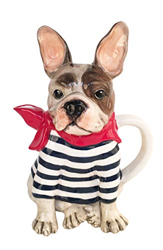 Blue Sky Clayworks Clayworkss Frenchie French Bulldog Teapot, Multi