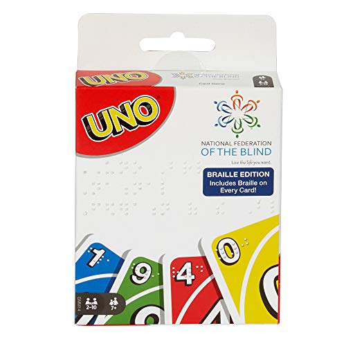 Mattel UNO: Braille - Card Game (for Blind and Low Vision Players)