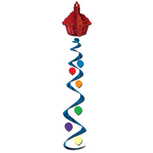 Beistle Jumbo Cupcake Whirl, 4', Multicolored
