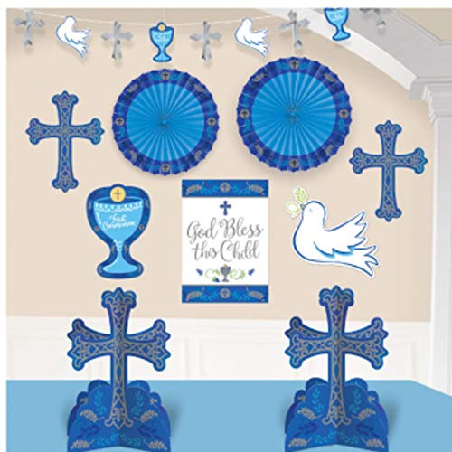 Amscan 242673 Communion Day Room Decorating Kit, Multisize, Blue