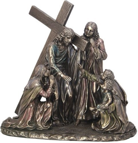 Unicorn Studio US 11.38 Inch Via Dolorosa (Way of Suffering) Cold Cast Bronze Figurine