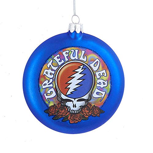 Kurt Adler Glass Grateful Dead Disc Ornament, 100mm