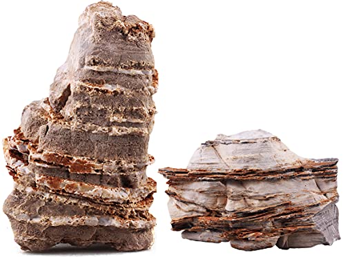 Lifegard Aquatics Crema Textured Pagoda Aquarium Stone Large Size Stone 42 Lbs Case Qty