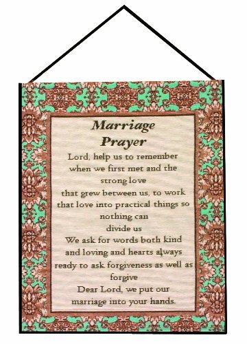 Manual Inspirational Collection Wall Hanging with Frame, Marriage Prayer, 13 X 18-Inch