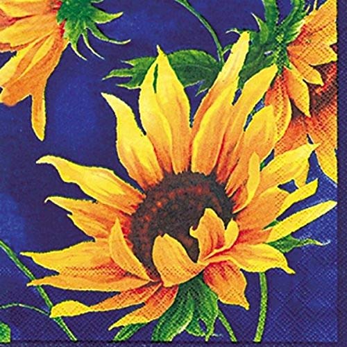 Boston International Ideal Home Range 20-Count 3-Ply Paper Lunch Napkins, Sunshine