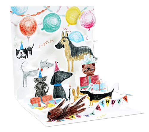 Up With Paper Dogs Birthday Happy Birthday Pop Up Card
