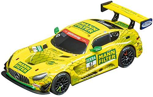 Carrera 64169 Mercedes-AMG GT3 Mann-Filter Team HTP No. 47 1:43 Scale Analog Slot Car Racing Vehicle for Carrera GO!!! Slot Car Race Tracks
