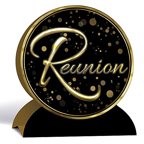 Beistle Black and Gold Reunion Table Centerpiece - 1 Pc.