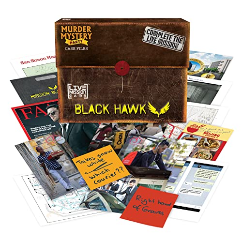 Murder Mystery Party Mission Game: Mission Blackhawk, Pull Off an Interactive Heist in Real Time Solo or with Friends, from University Games (33296)