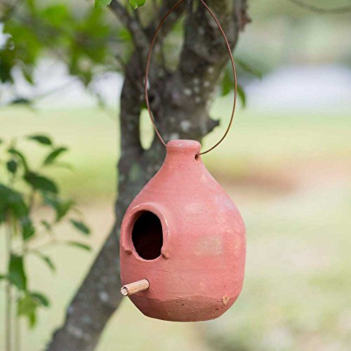 CTW Terra Cotta Hanging Birdhouse Country Living Outdoor Yard Garden Decor