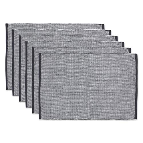 DII Design Eco-Friendly Fine Ribbed Collection Placemat Set, 13x19, Mineral