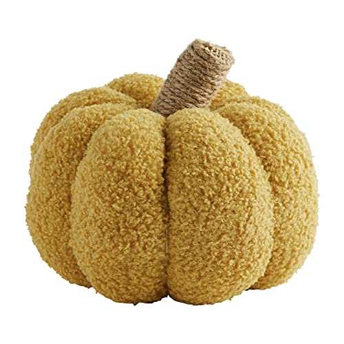 Mud Pie  Small Yellow Pumpkin, 8 inches diameter