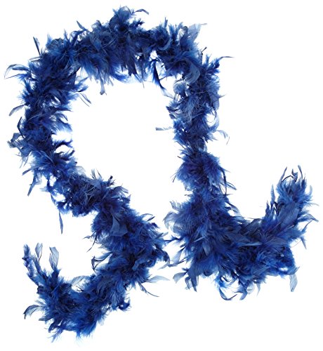 Midwest Design Touch of Nature 1-Piece Feather Turkey Flat Chandelle Boa for Arts and Crafts, 2-Yard, Navy