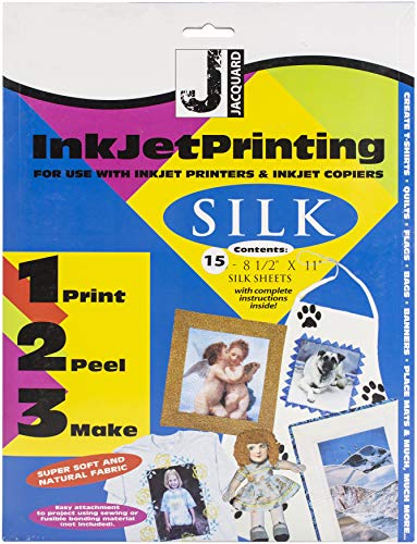 Jacquard Inkjet Printing (15 Ink Jet Sheets, 100% Silk Habotai