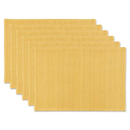 DII Design Harvest Market Tabletop Collection, Apricot, Placemat Set, 6 Piece
