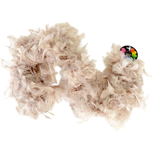 Midwest Design Turkey Feather Chandelle Boa, 2 yd, Barely There