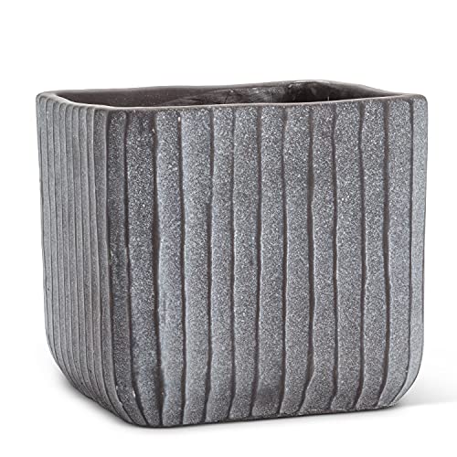 Abbott Collection  27-Ripple-LG-BLK Large Ridge Planter, Black