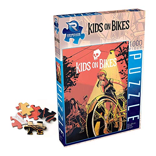 Renegade Game Studios Store 1000 Piece Jigsaw Puzzle - Kids on Bikes, 26 x 19 inches, Features Art from The Critically Acclaimed Game, Kids on Bike, Age 10 & Up (RGS2153)