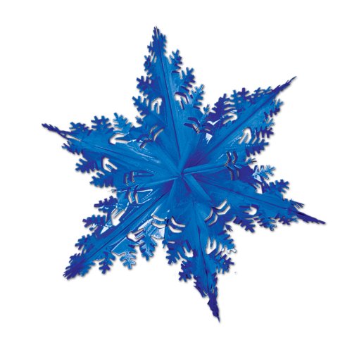 Beistle Metallic Winter Snowflake (blue) Party Accessory  (1 count) (1/Pkg)