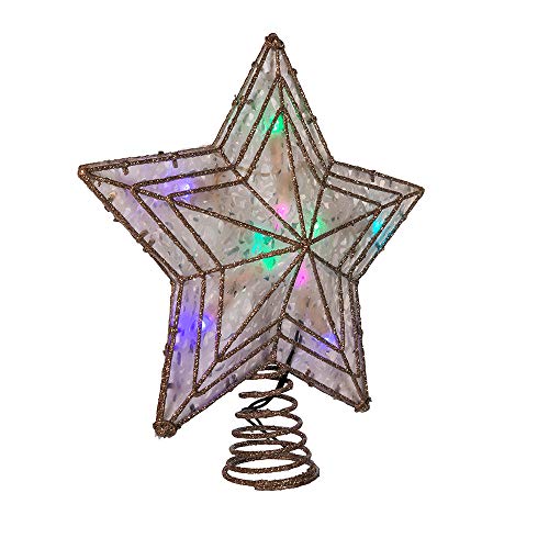 Kurt Adler UL 10-Light LED Color-Changing Star Treetop