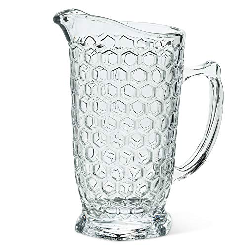 Abbott Collection  27 Honeycomb Jug, 8 inches H, Clear